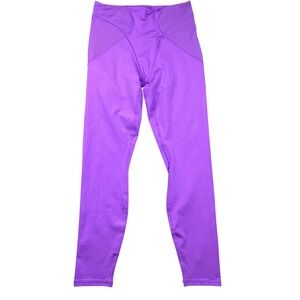 Savage X Fenty Sport Purple High Rise Ribbed Panel Athletic Leggings‎ Womens L